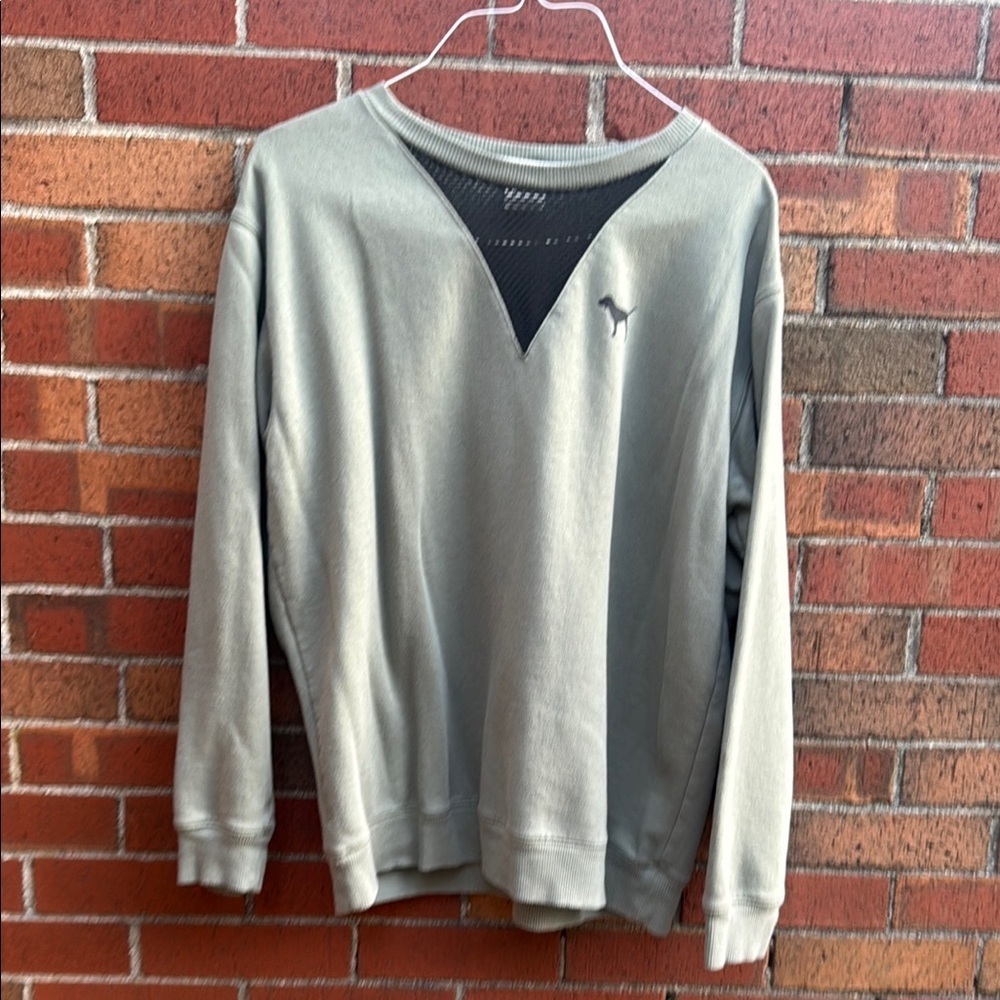 PINK Victoria's Secret green Crewneck Sweater